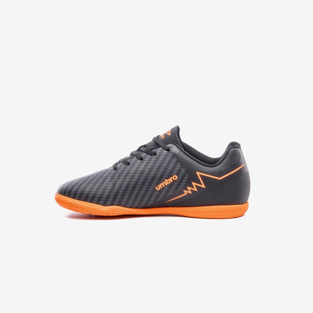 Chuteira Futsal Umbro Adamant Top Speed Jr Preto/Laranja 2