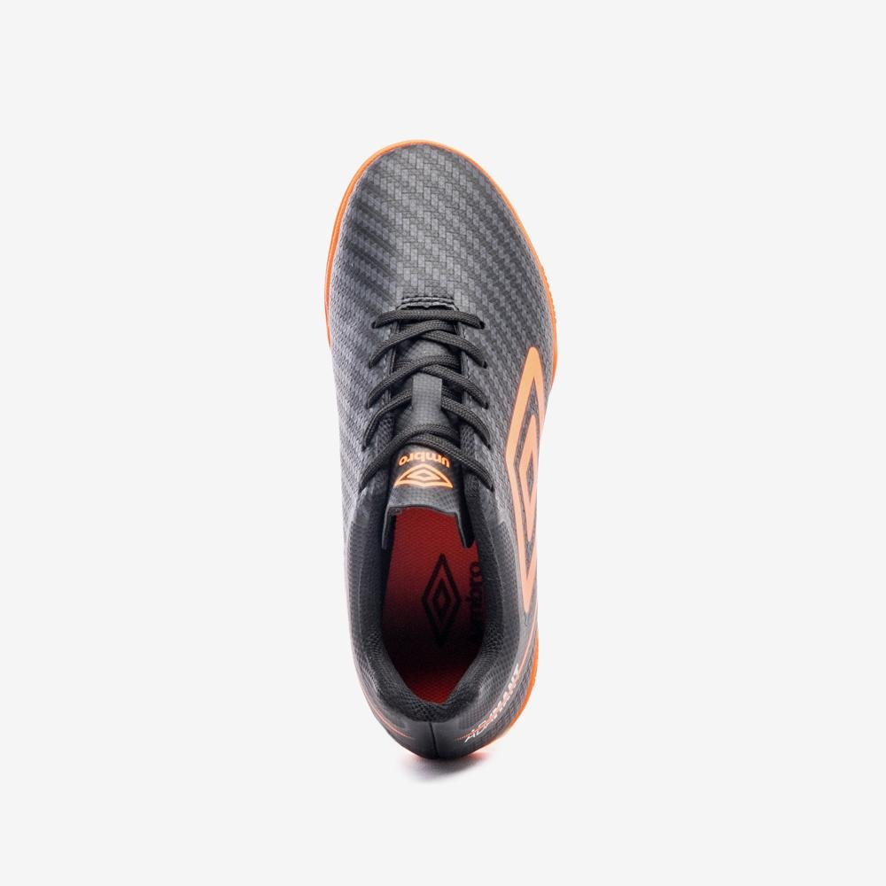 Chuteira Futsal Umbro Adamant Top Speed Jr Preto/Laranja 4