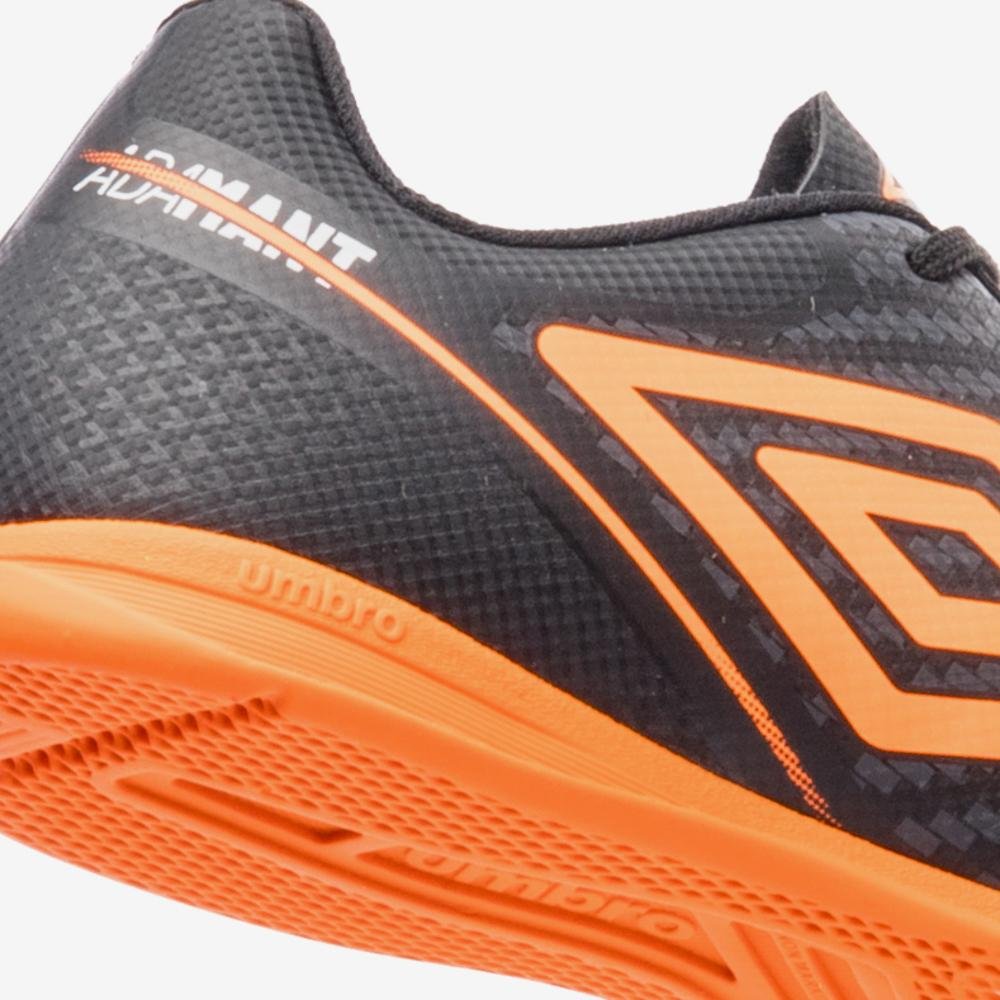 Chuteira Futsal Umbro Adamant Top Speed Jr Preto/Laranja 7