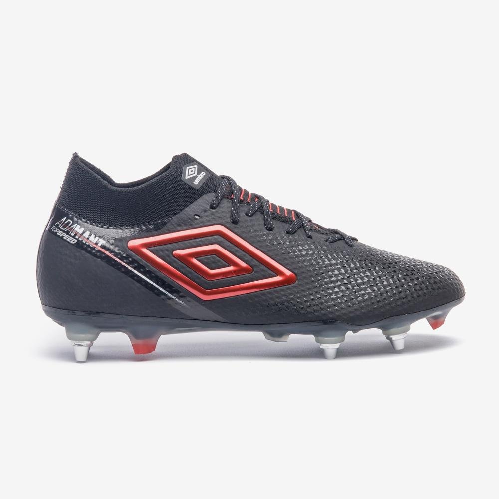 Chuteira Campo Umbro Adamant Top Speed Pro Sg Preto/Vermelho 1
