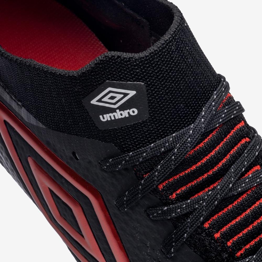 Chuteira Campo Umbro Adamant Top Speed Pro Sg Preto/Vermelho 8