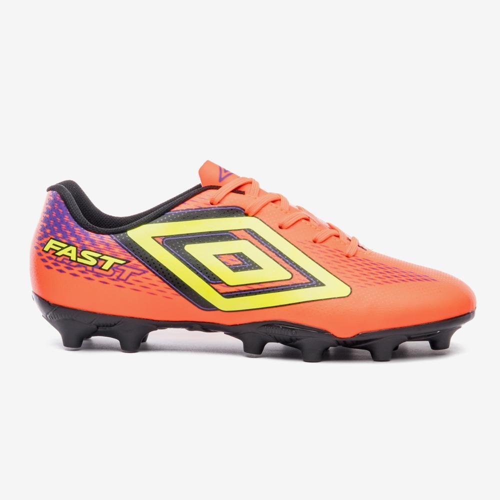 Chuteira Campo Umbro Fast Ii Laranja/Amarelo/Roxo 1
