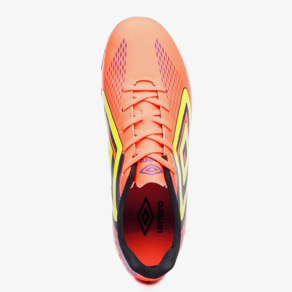 Chuteira Campo Umbro Fast Ii Laranja/Amarelo/Roxo 4