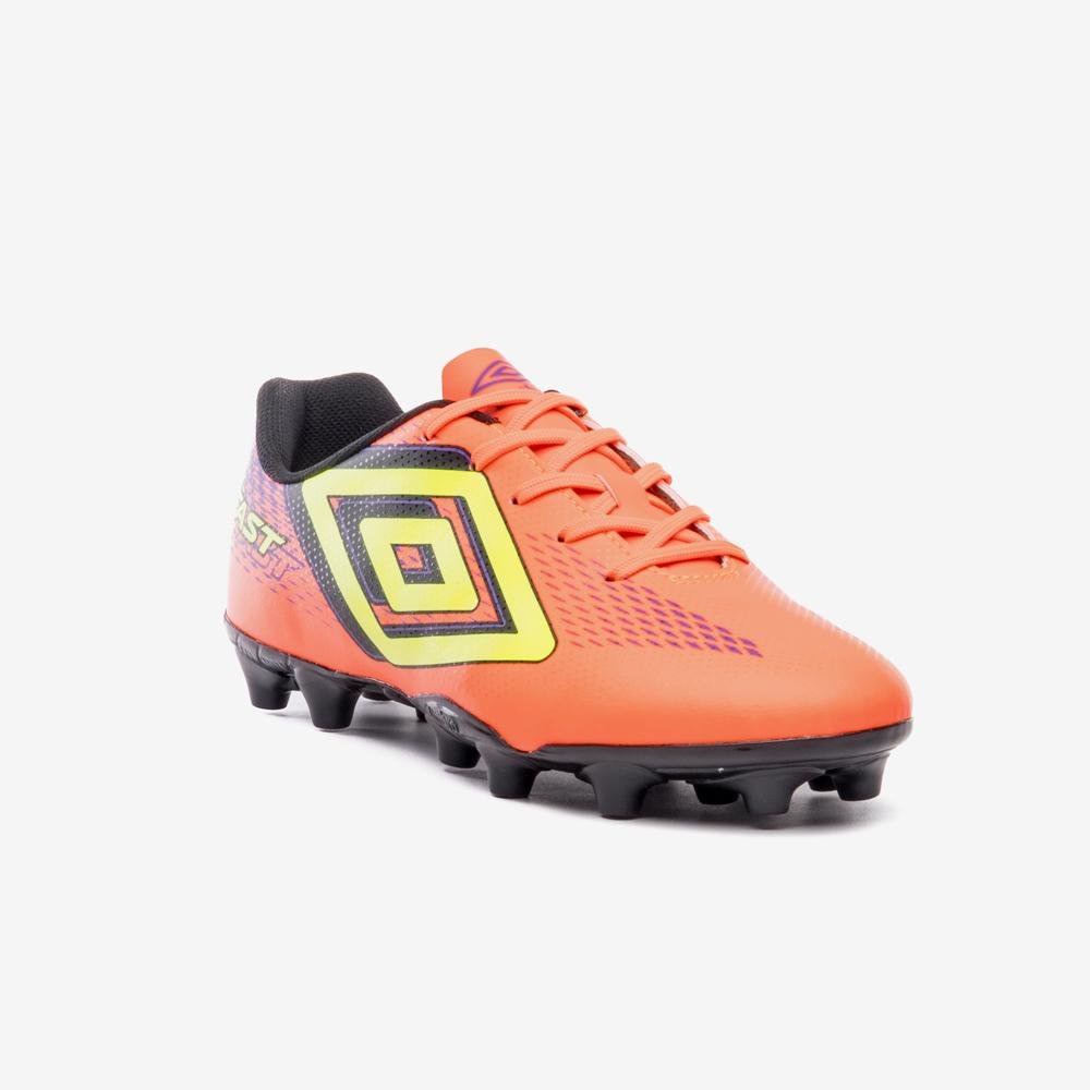 Chuteira Campo Umbro Fast Ii Laranja/Amarelo/Roxo 3
