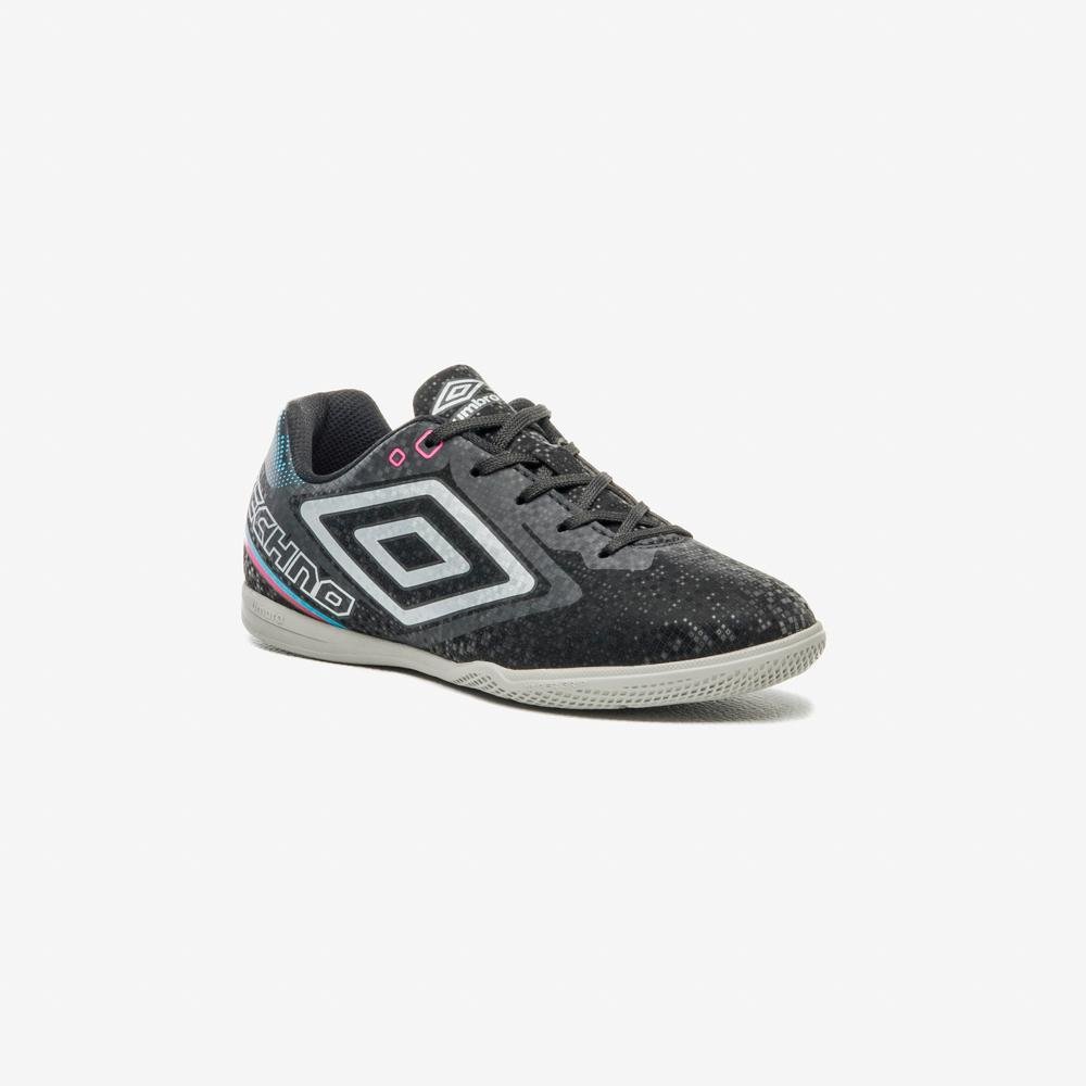 Chuteira Futsal Umbro Techno II Jr Preto/Verde 3