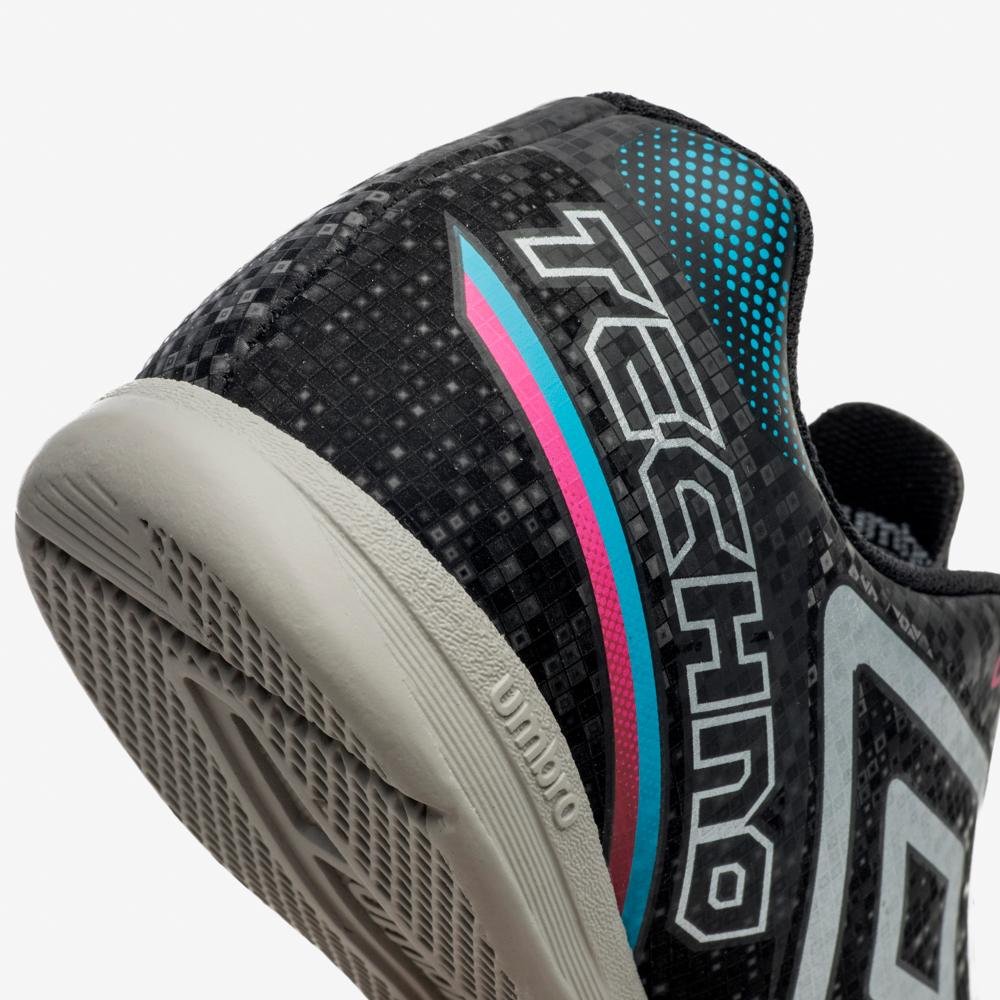 Chuteira Futsal Umbro Techno II Jr Preto/Verde 7