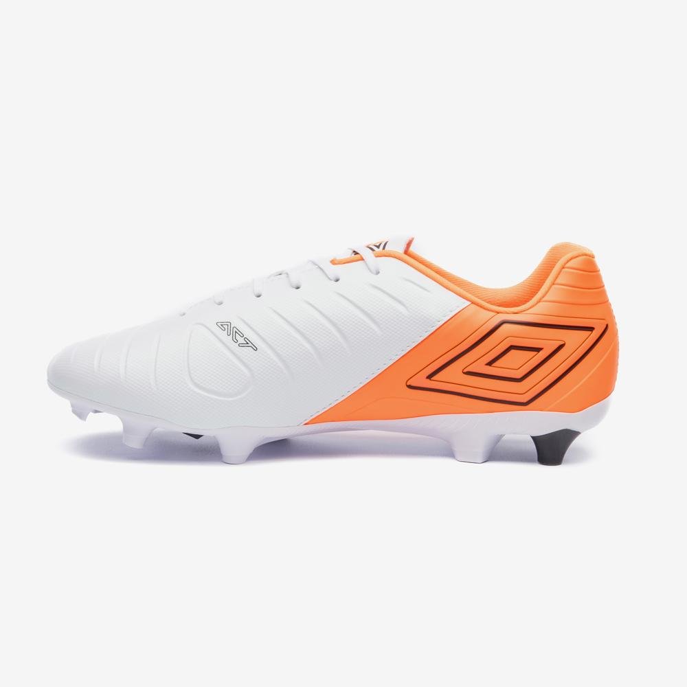 Chuteira Campo Umbro Fifty Vi Branco/Laranja 2