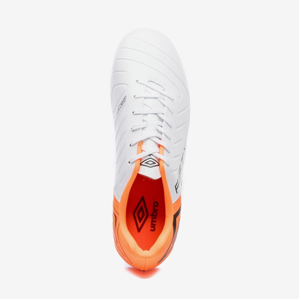 Chuteira Campo Umbro Fifty Vi Branco/Laranja 4