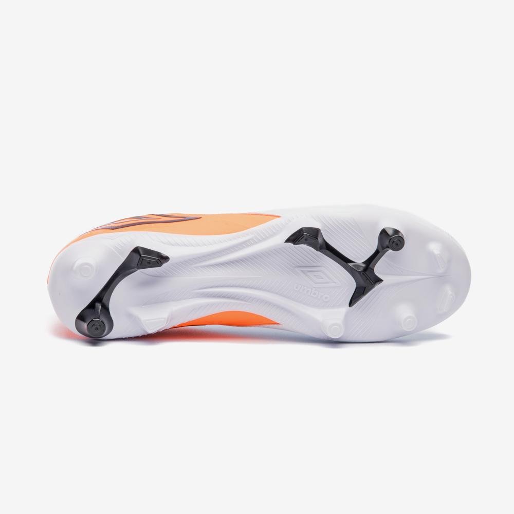 Chuteira Campo Umbro Fifty Vi Branco/Laranja 5