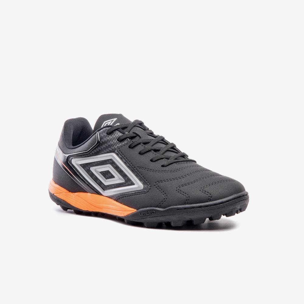 Chuteira Society Umbro Adamant Master Class Club Preto/Cinza/Laranja 3