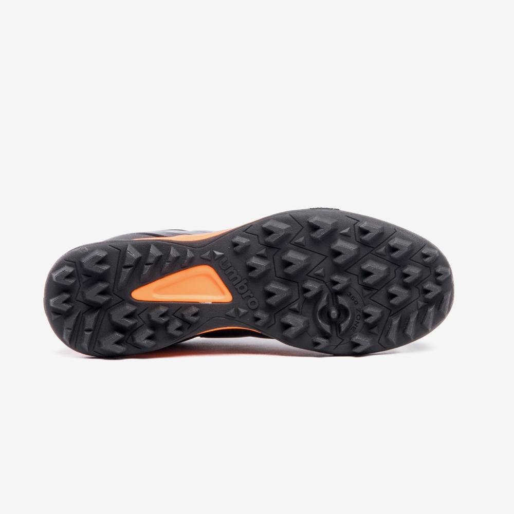 Chuteira Society Umbro Adamant Master Class Club Preto/Cinza/Laranja 5