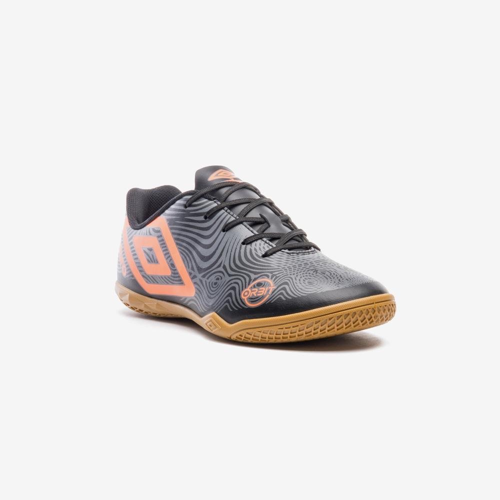 Chuteira Futsal Umbro Orbit Preto/Cinza/Laranja 3
