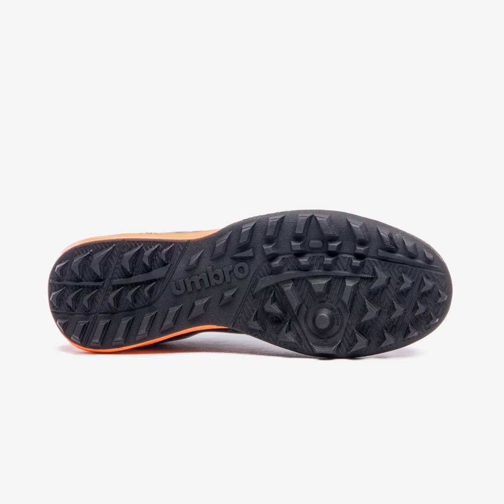 Chuteira Society Umbro Adamant Top Speed Club Preto/Cinza/Laranja 5