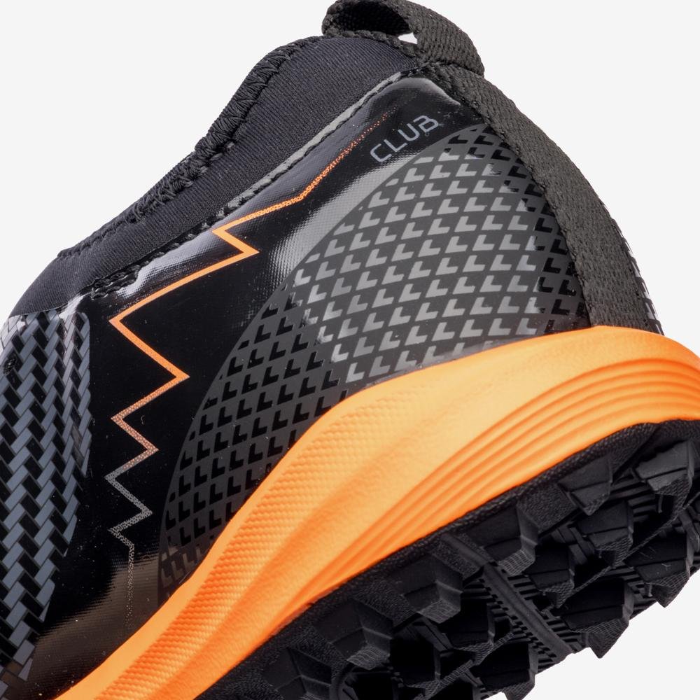 Chuteira Society Umbro Adamant Top Speed Club Preto/Cinza/Laranja 8