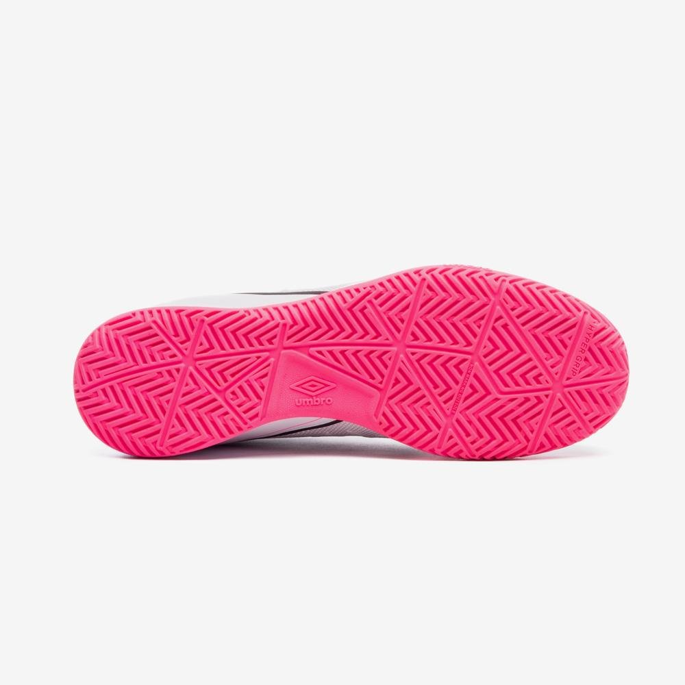 Chuteira Futsal Umbro Velocita Decimo Club Branco/Preto/Rosa 5