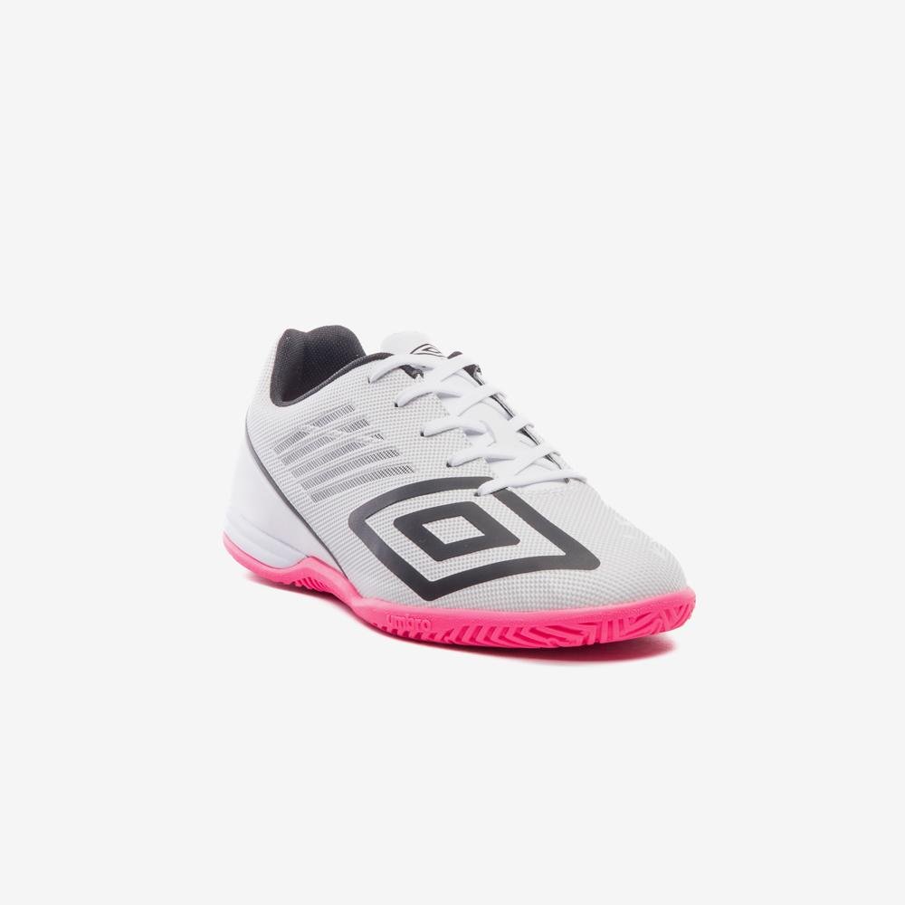 Chuteira Futsal Umbro Velocita Decimo Club Branco/Preto/Rosa 3