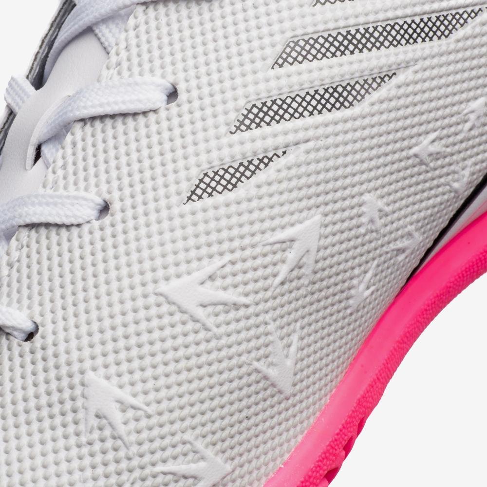 Chuteira Futsal Umbro Velocita Decimo Club Branco/Preto/Rosa 8