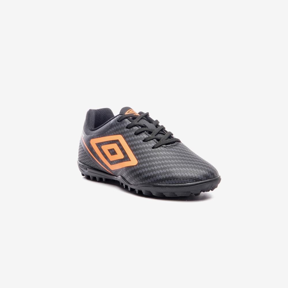 Chuteira Society Umbro Adamant Top Speed Jr Preto/Laranja 3