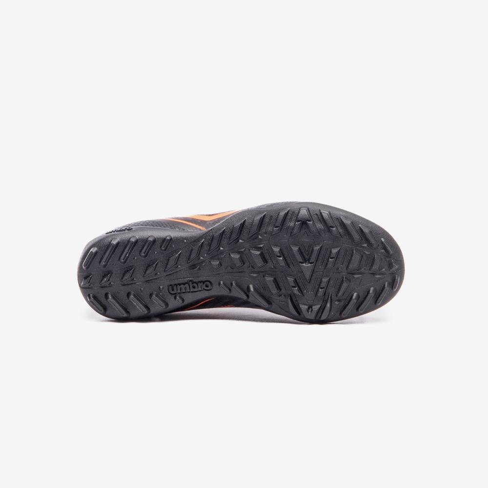Chuteira Society Umbro Adamant Top Speed Jr Preto/Laranja 5