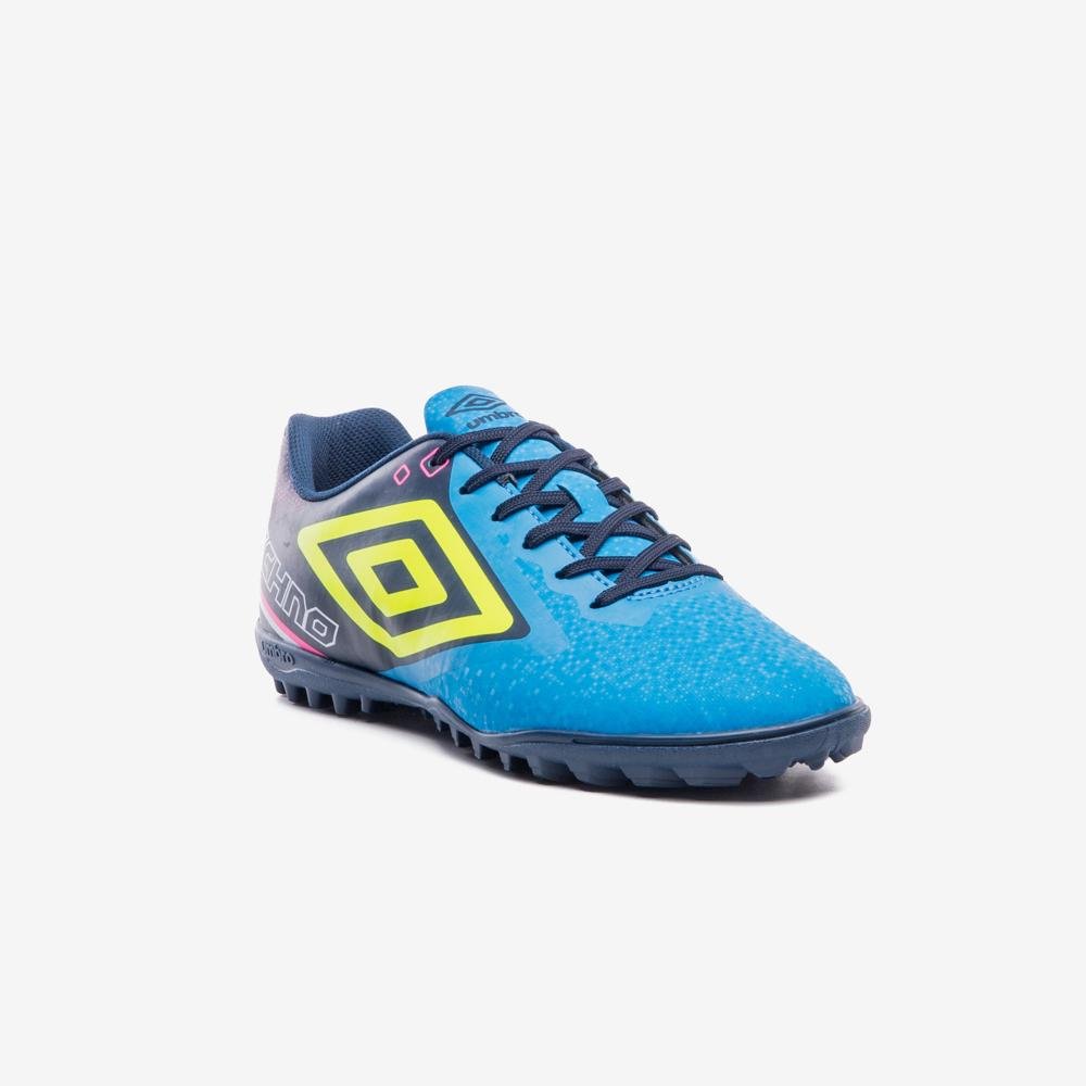 Chuteira Society Umbro Techno Ii Azul/Amarelo/Roxo 3