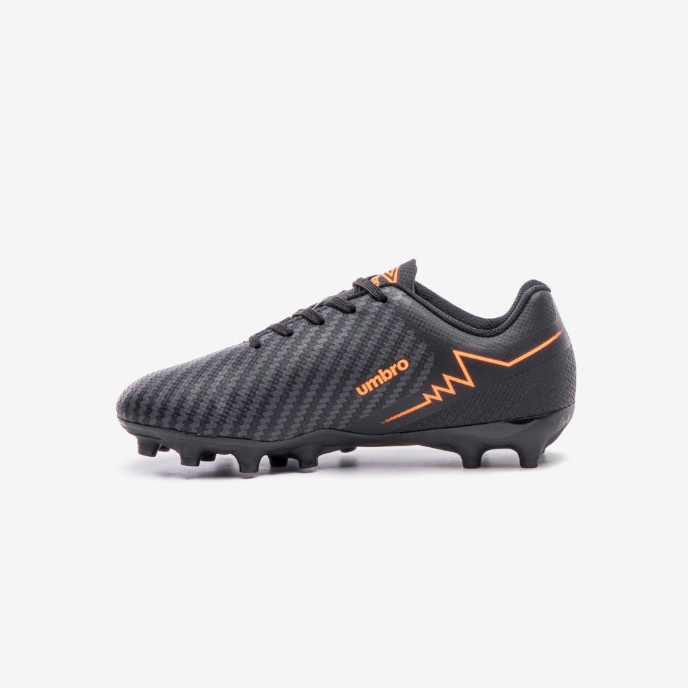 Chuteira Campo Umbro Adamant Top Speed Jr Preto/Laranja 2