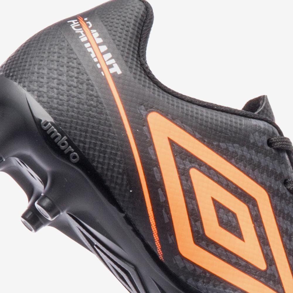 Chuteira Campo Umbro Adamant Top Speed Jr Preto/Laranja 7