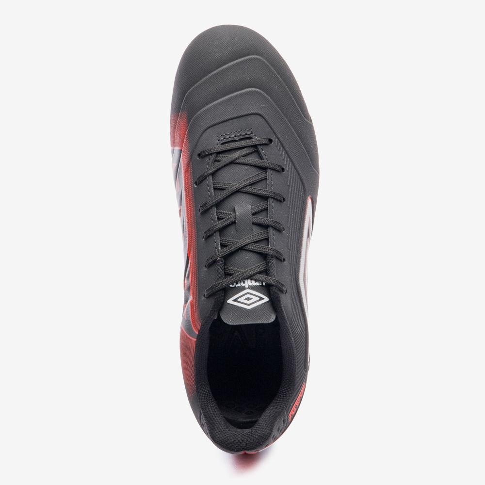 Chuteira Campo Umbro Attak Iii Preto/Branco/Vermelho 4