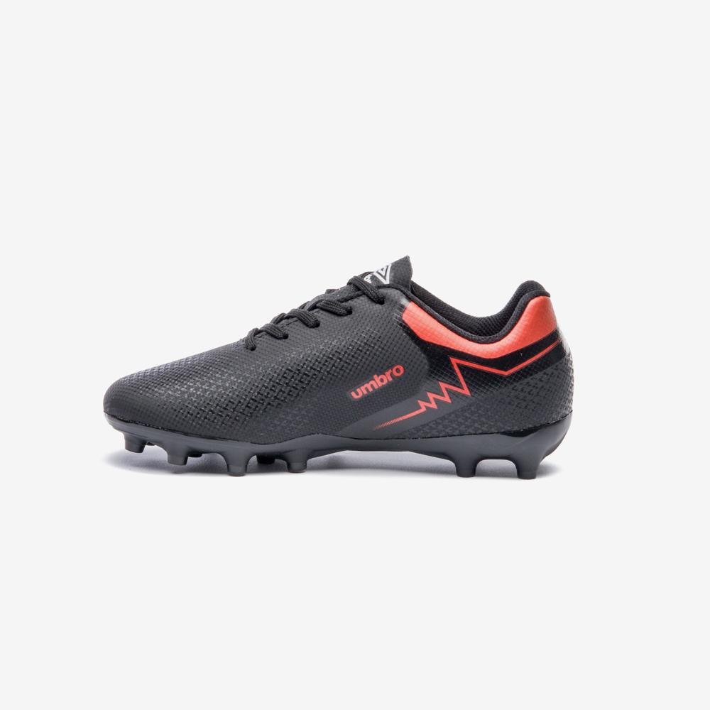 Chuteira Campo Umbro Adamant Top Speed Jr Preto/Vermelho 2