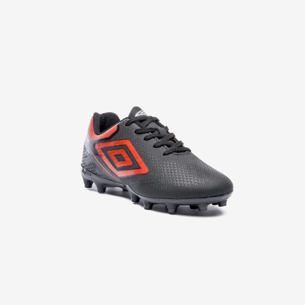 Chuteira Campo Umbro Adamant Top Speed Jr Preto/Vermelho 3
