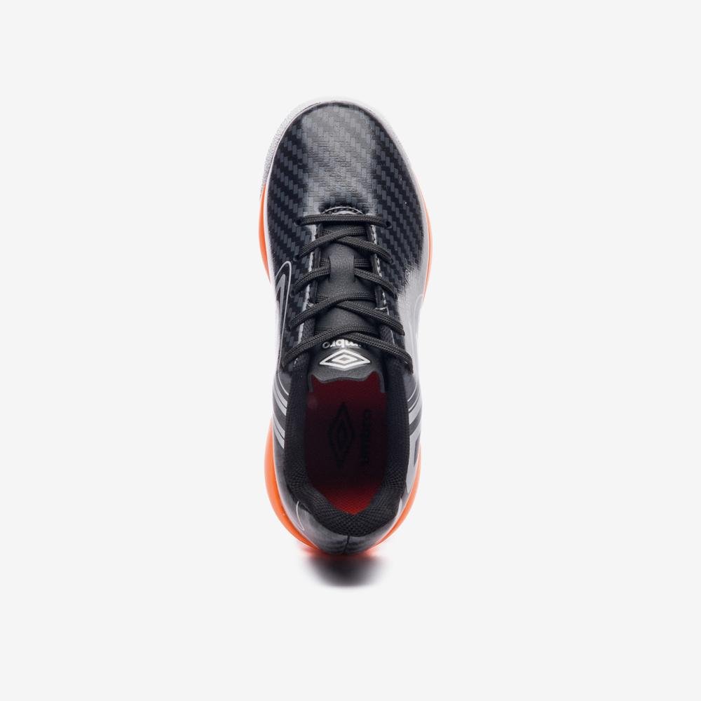 Chuteira Futsal Umbro Pro 5 Jr Preto/Laranja 4