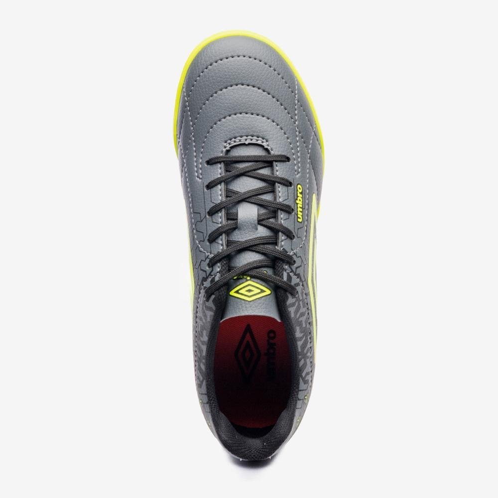 Chuteira Society Umbro Class Neo Cinza/Amarelo 4