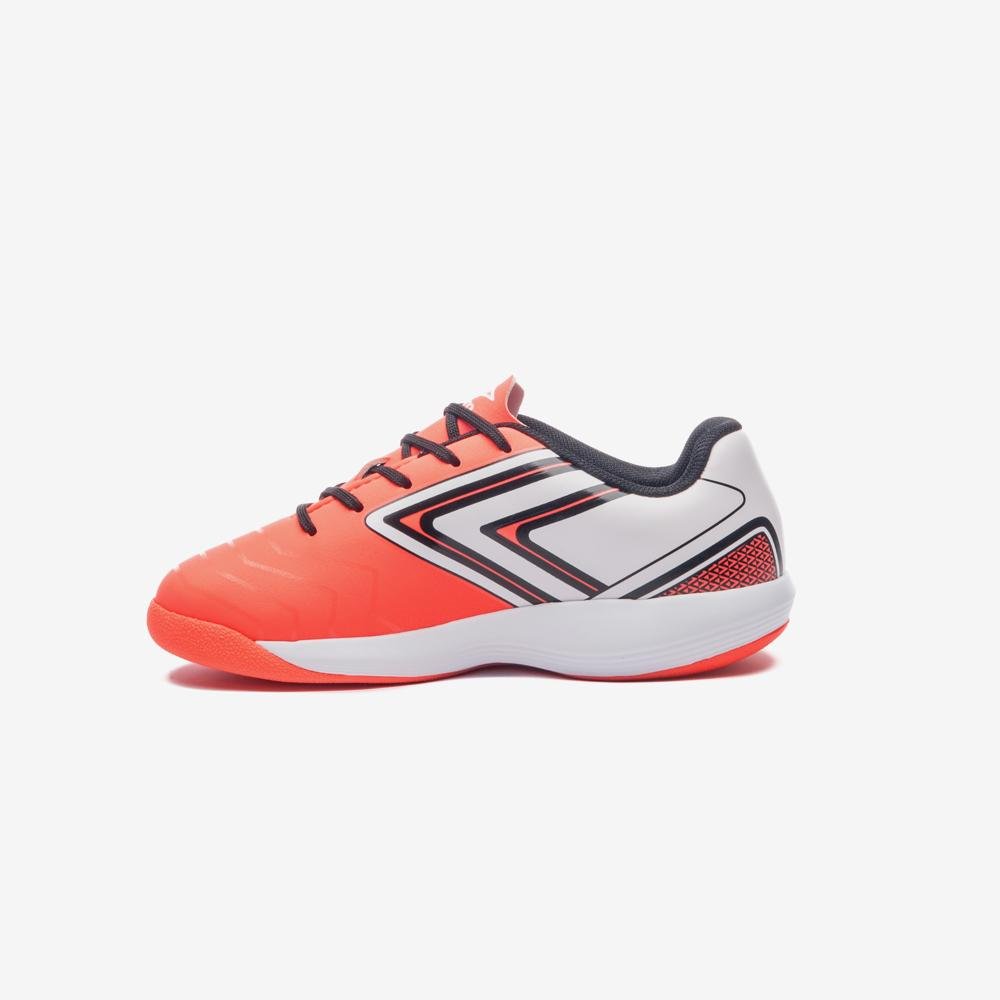 Chuteira Futsal Umbro Pro 5 Jr Laranja/Branco/Preto 2