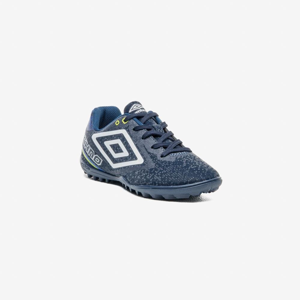 Chuteira Society Umbro Techno II Jr Azul/Branco 3