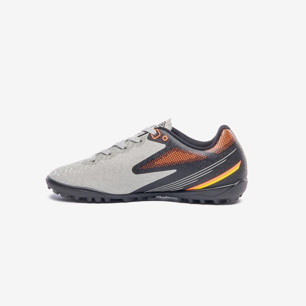 Chuteira Society Umbro Techno II Jr Preto/Cinza/Laranja 2