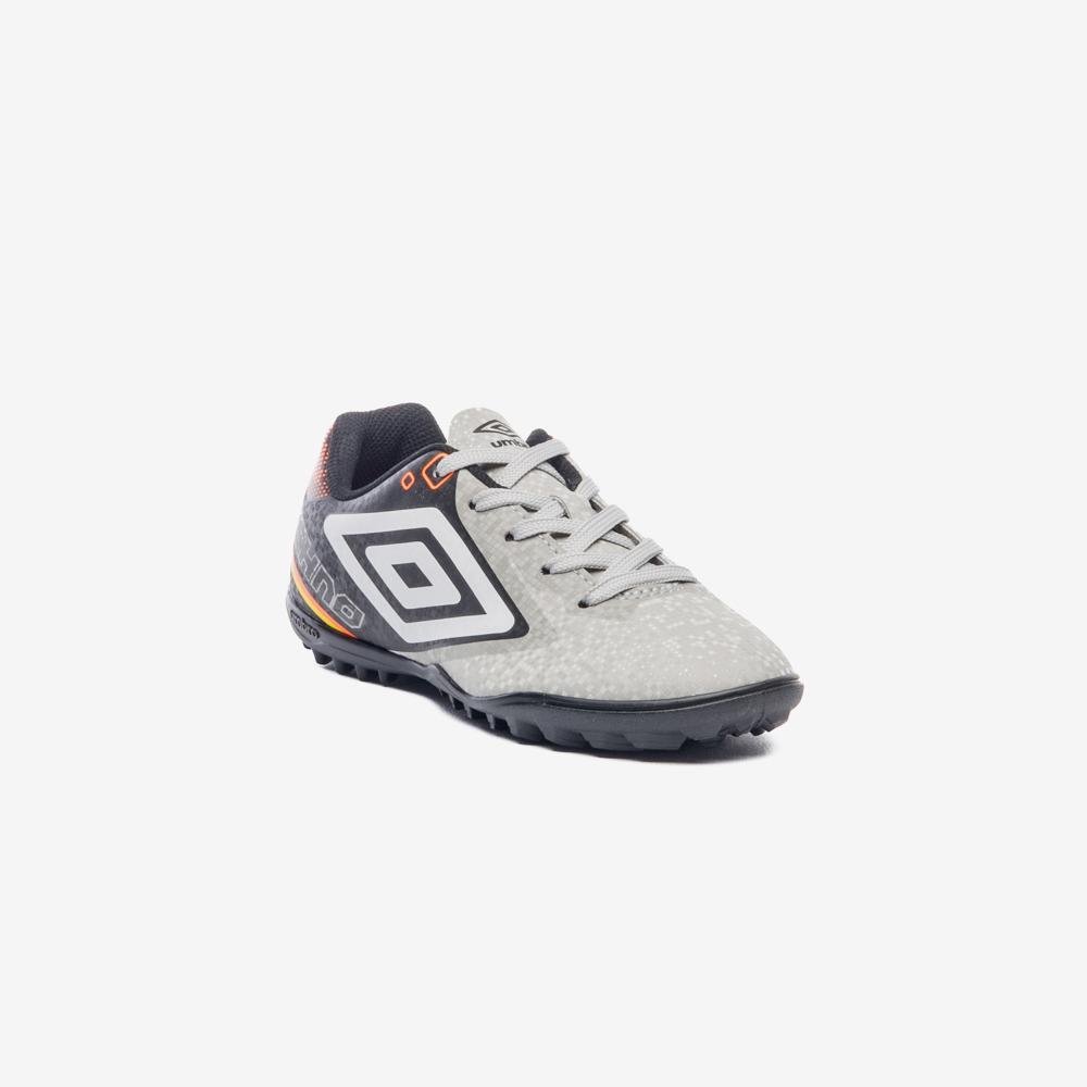 Chuteira Society Umbro Techno II Jr Preto/Cinza/Laranja 3