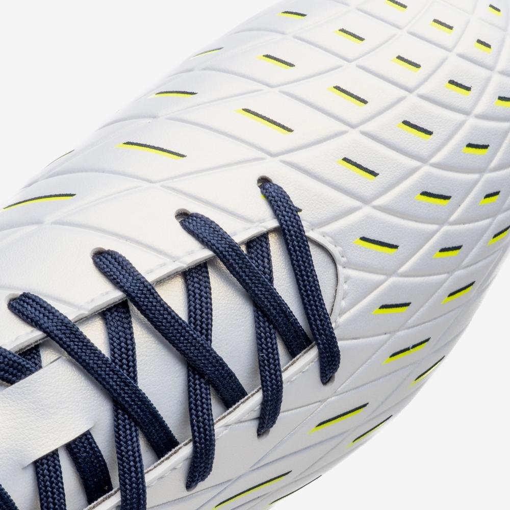 Chuteira Campo Umbro Domain Branco/Azul/Amarelo 8