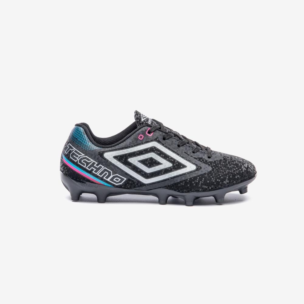 Chuteira Campo Umbro Techno II Jr Preto/Verde 1