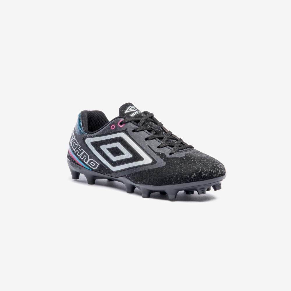 Chuteira Campo Umbro Techno II Jr Preto/Verde 3