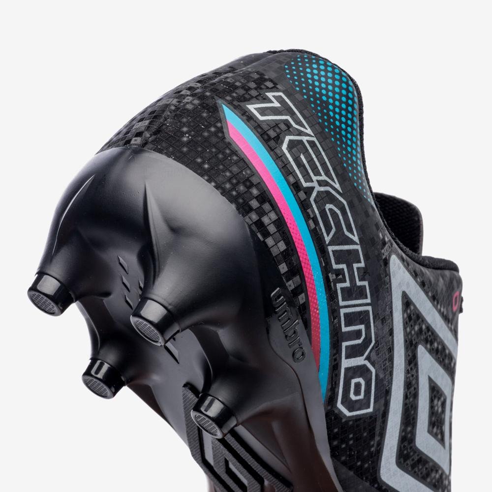 Chuteira Campo Umbro Techno II Jr Preto/Verde 7