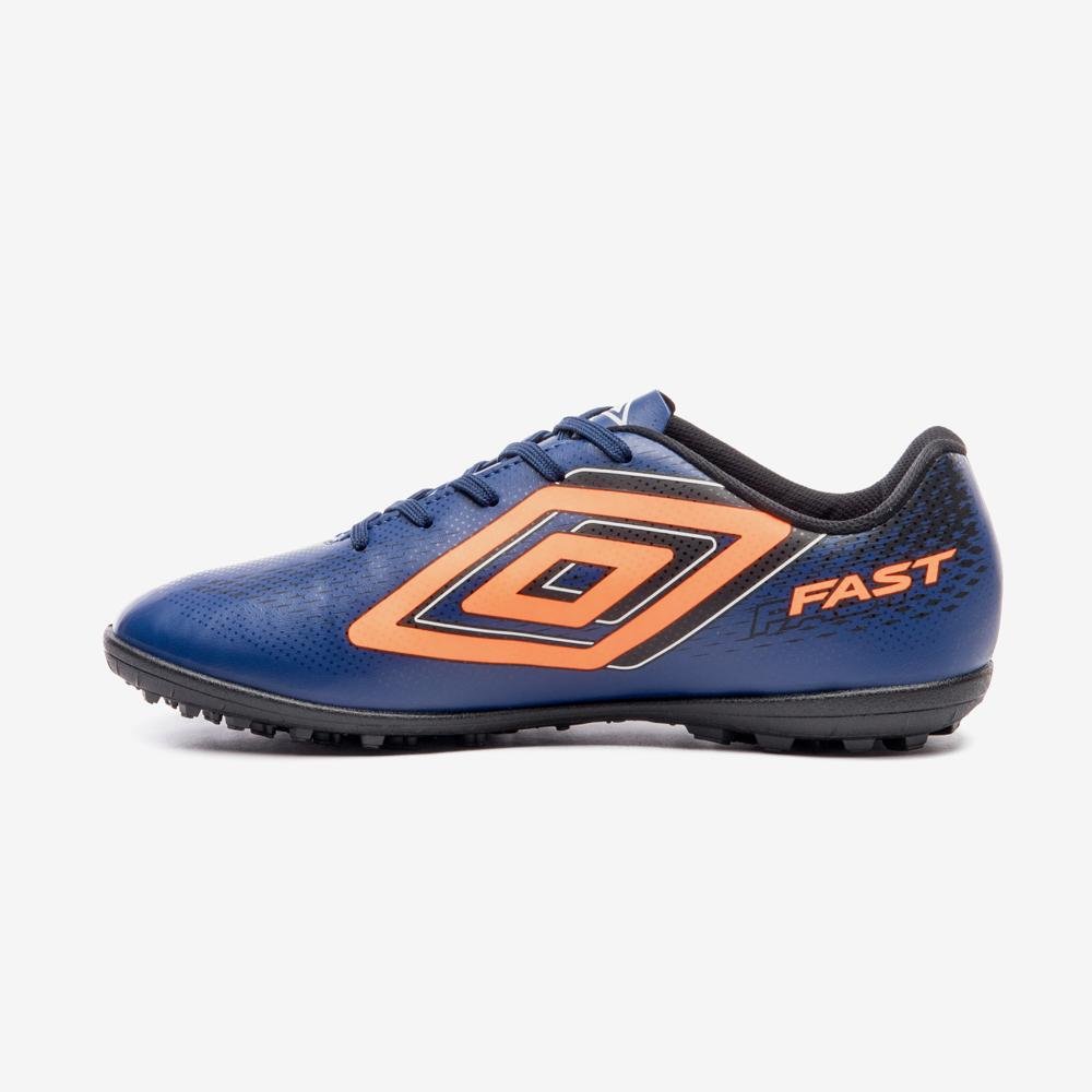 Chuteira Society Umbro Fast Ii Azul/Laranja 2