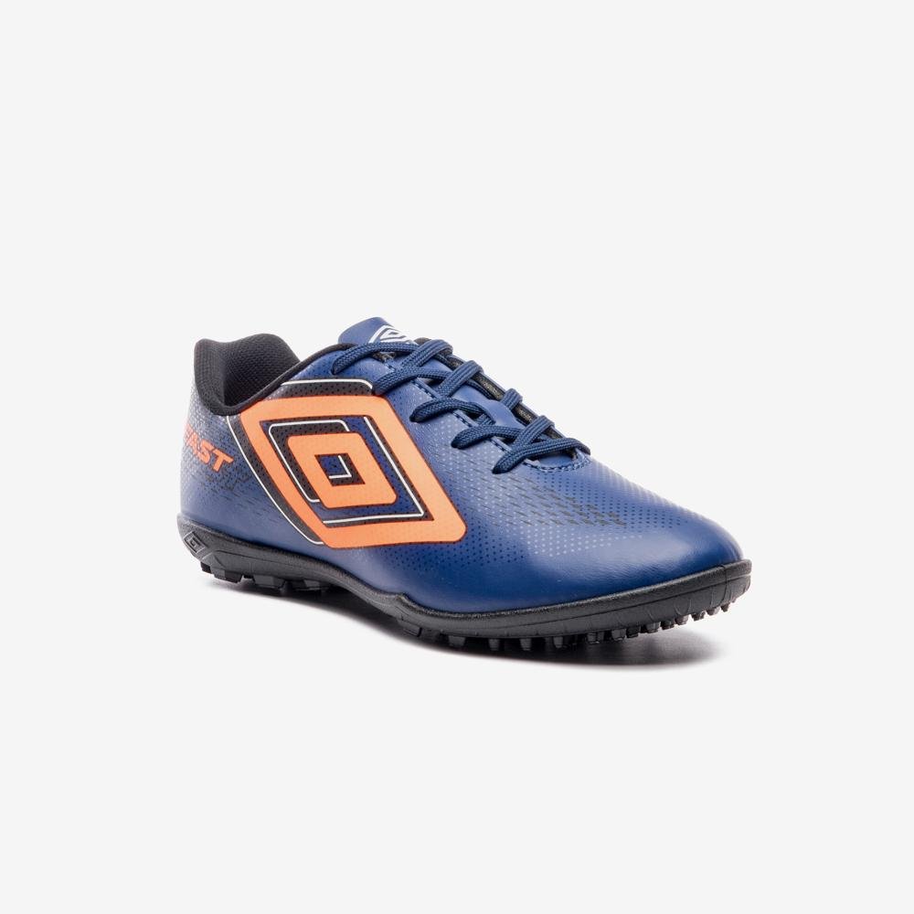 Chuteira Society Umbro Fast Ii Azul/Laranja 3