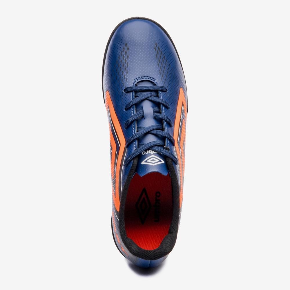 Chuteira Society Umbro Fast Ii Azul/Laranja 4