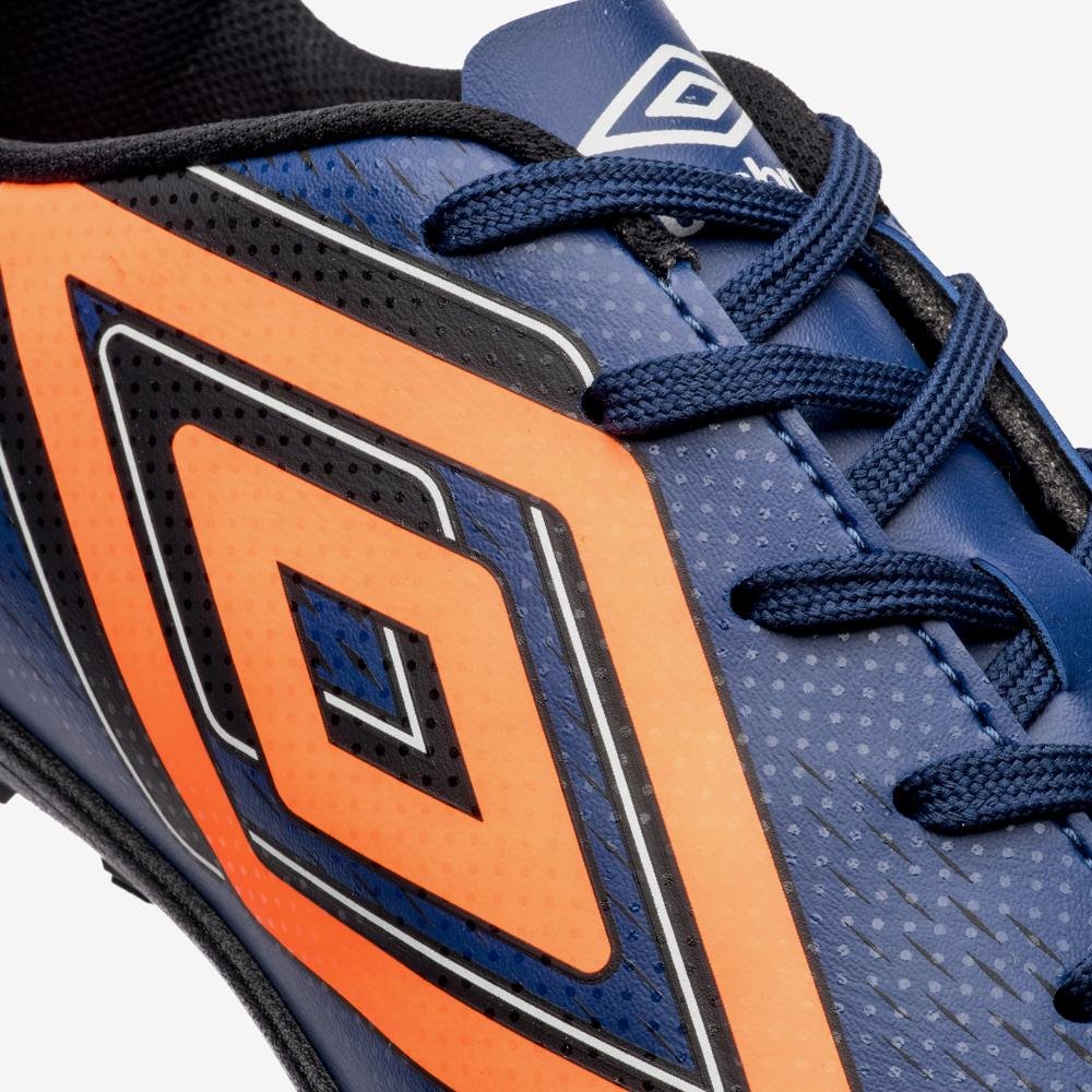 Chuteira Society Umbro Fast Ii Azul/Laranja 8