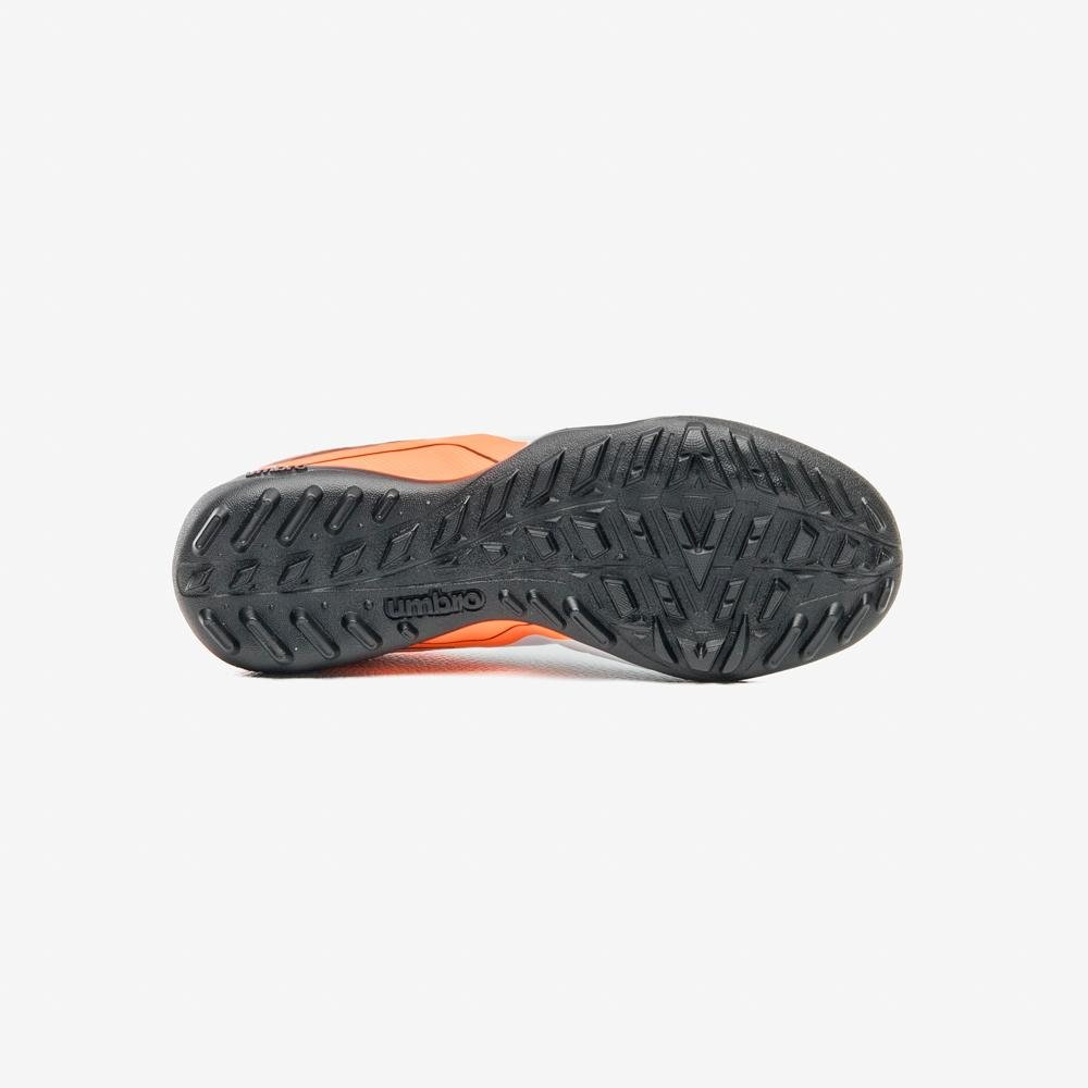 Chuteira Society Umbro Fifty Vi Jr Branco/Laranja/Preto 5