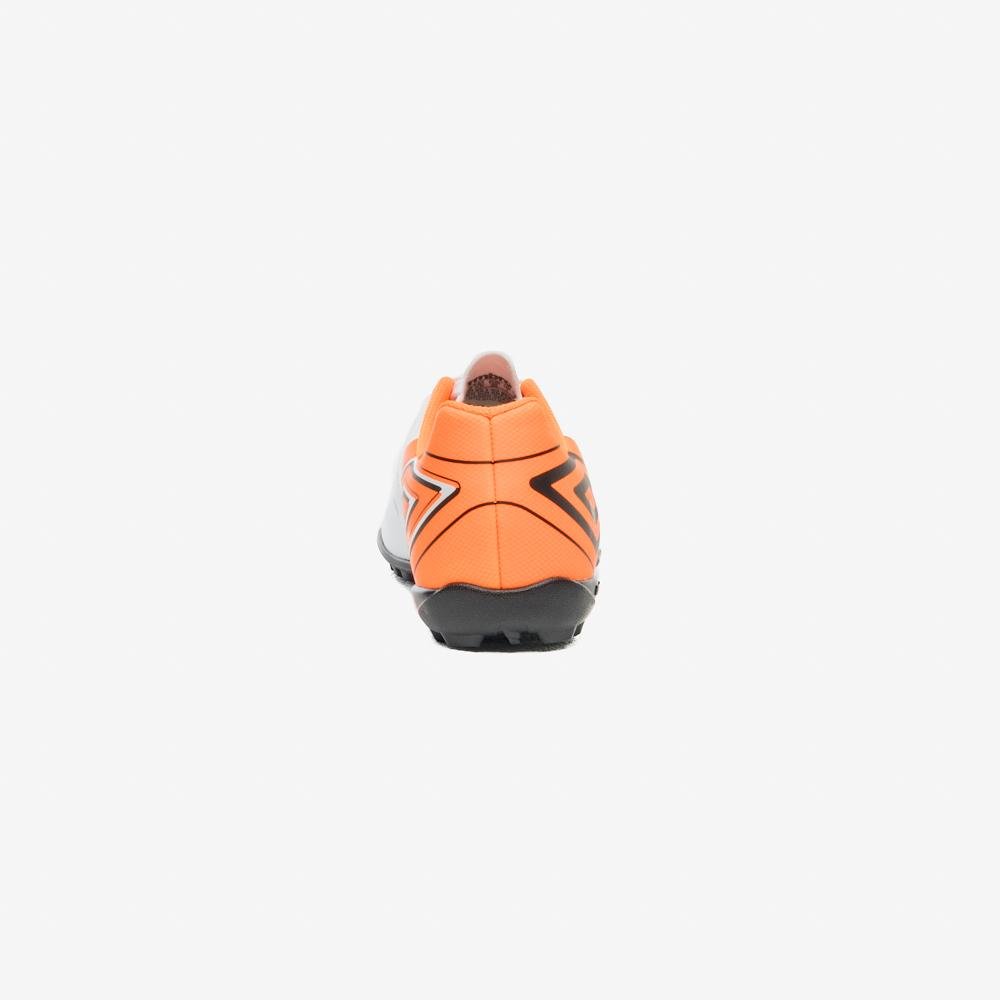 Chuteira Society Umbro Fifty Vi Jr Branco/Laranja/Preto 6