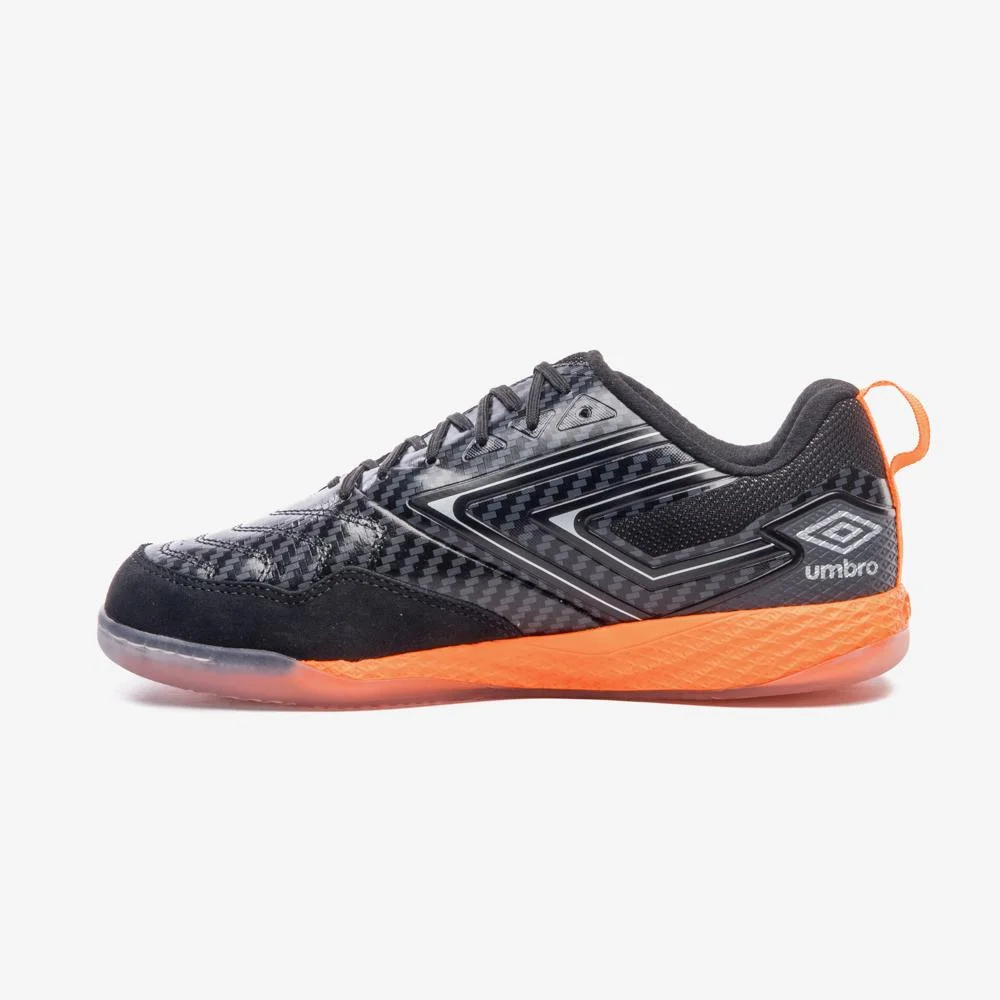 Chuteira Futsal Umbro Pro 5 Bump Preto/Laranja 2