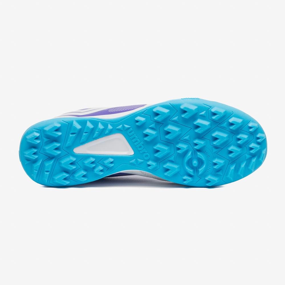 Chuteira Society Umbro Pro 5 Bump Club Branco/Roxo/Azul 5