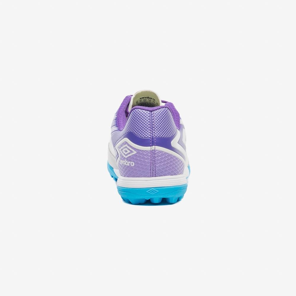 Chuteira Society Umbro Pro 5 Bump Club Branco/Roxo/Azul 6