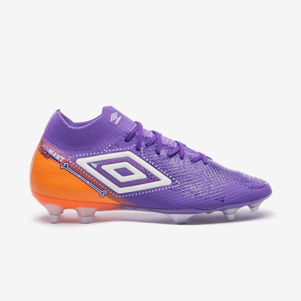 Chuteira Campo Umbro Adamant Top Speed Pro Dlm Roxo/Laranja 1