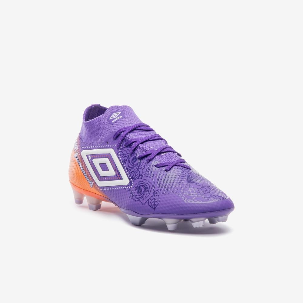 Chuteira Campo Umbro Adamant Top Speed Pro Dlm Roxo/Laranja 3